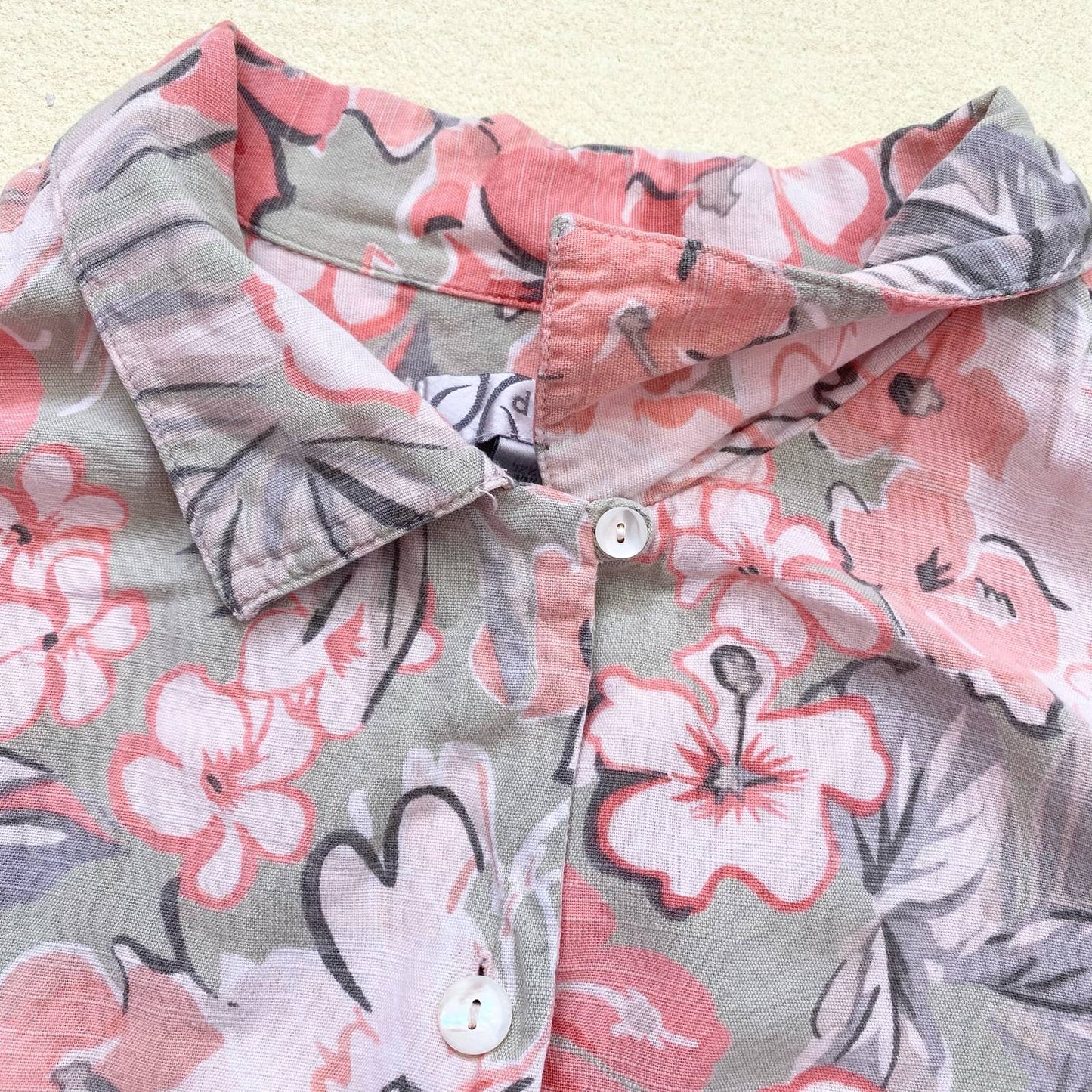 Vintage Dressbarn Tropical Floral Button Up Shirt, Size XL