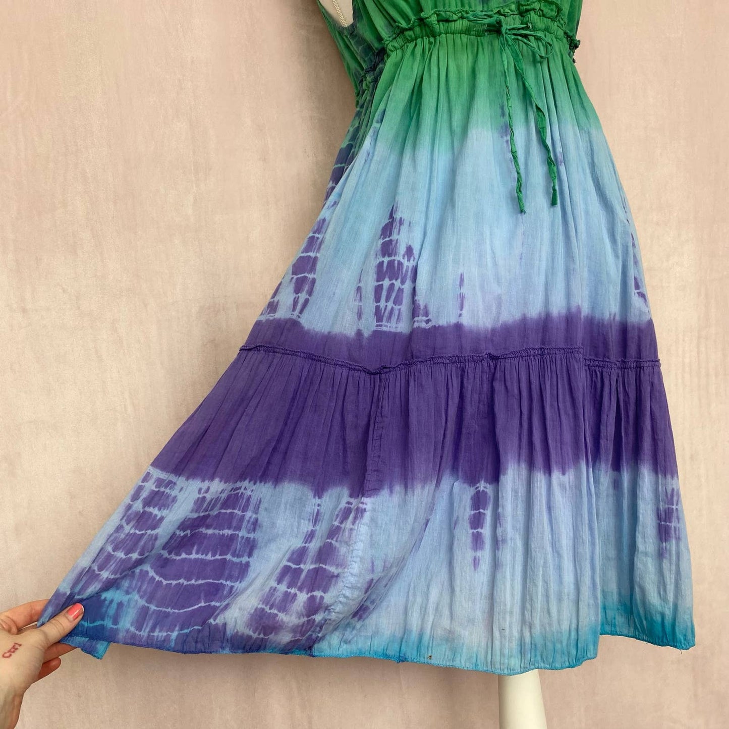 Upcycled Hannah Tie Dye A-Line Dress, Size Small