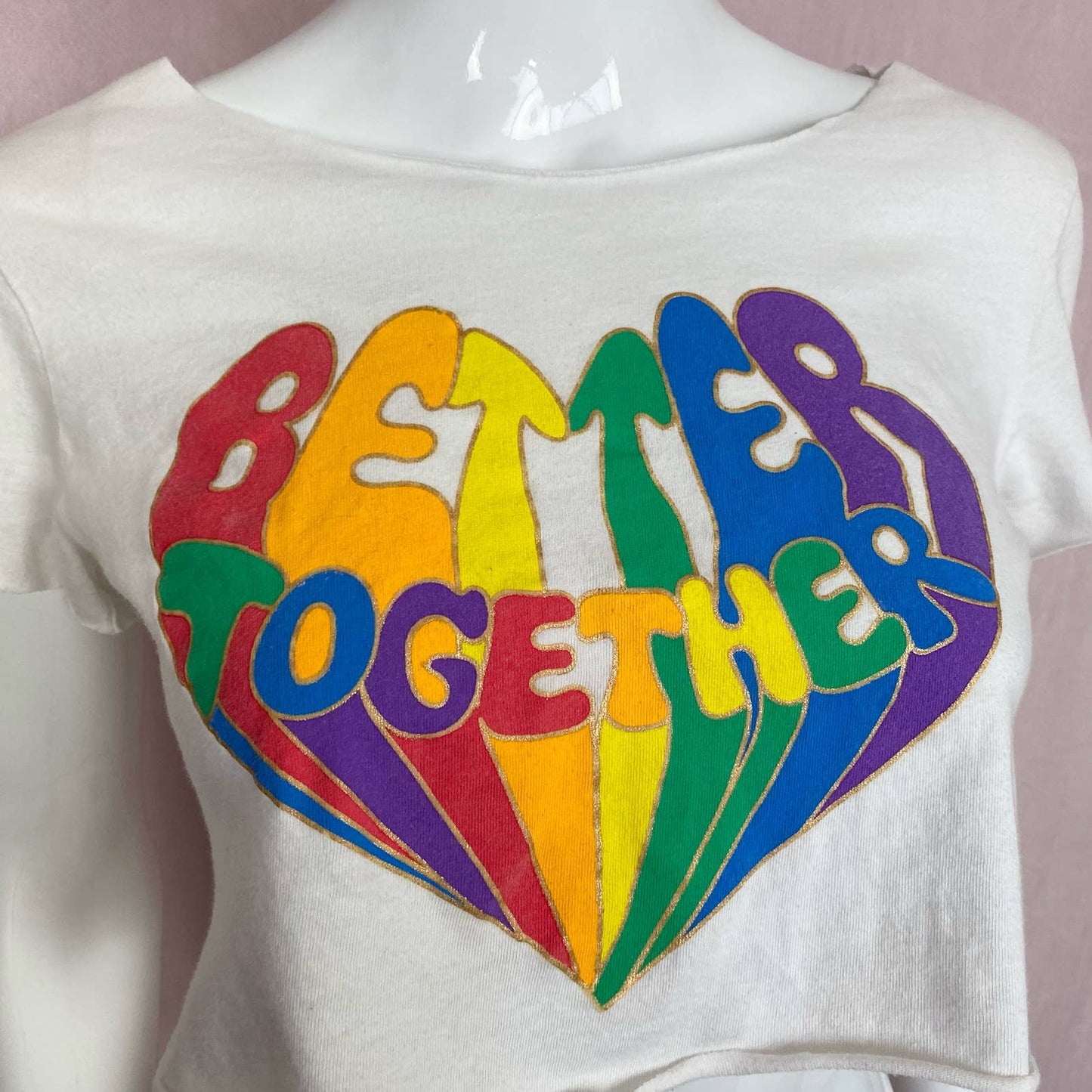 Reworked Old Navy Better Together Crop Tee, Size Small