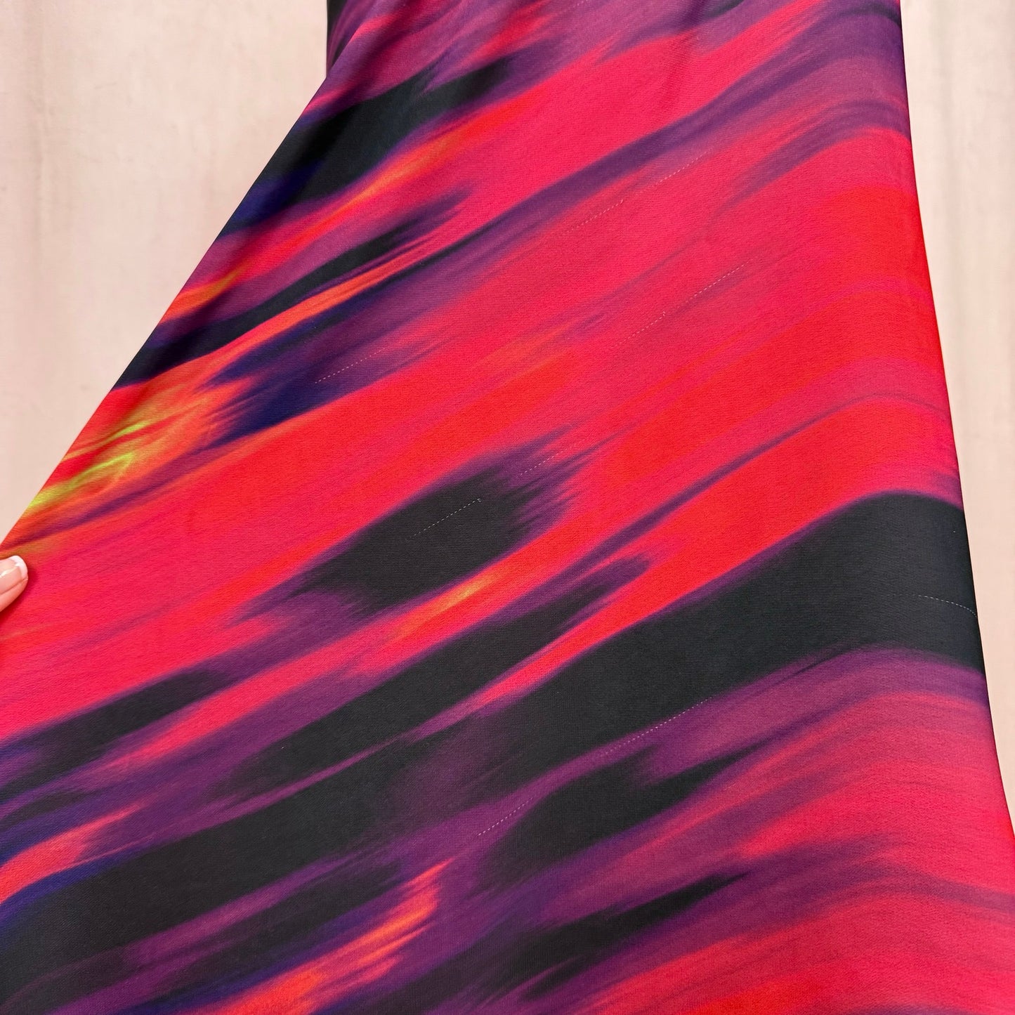 Secondhand Halston Heritage One Shoulder Printed Drape Gown, Size Small