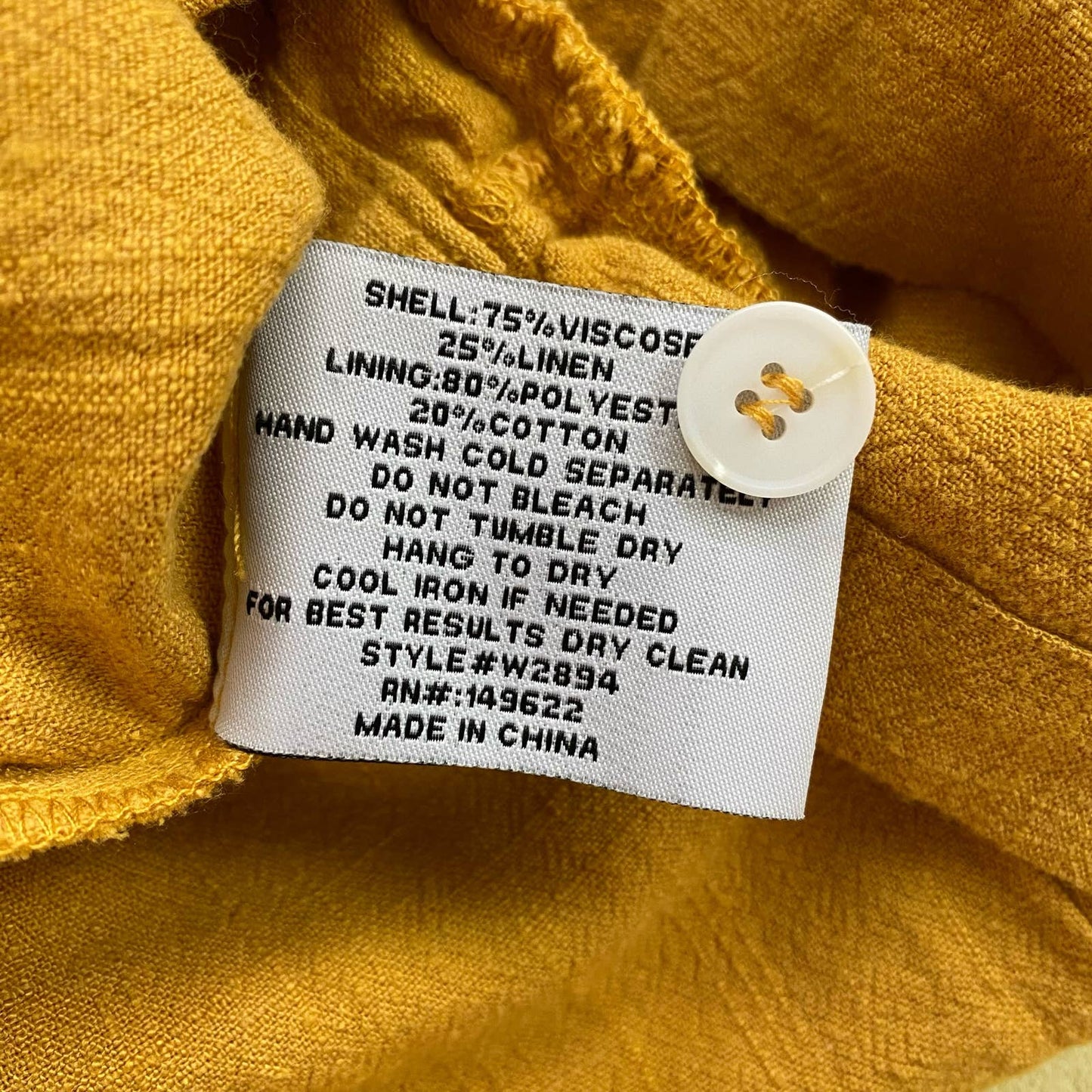 Secondhand Walter Baker Mustard Yellow High Waisted Shorts, Size Medium