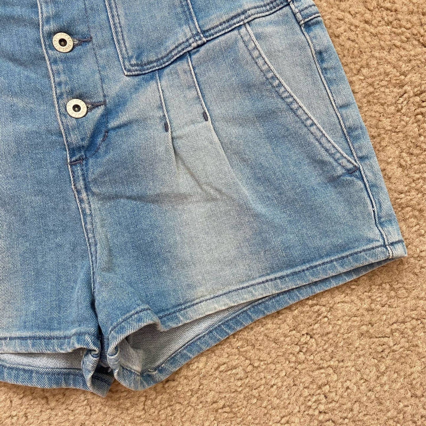 Secondhand Topshop Moto Denim High Waisted Shorts, W26