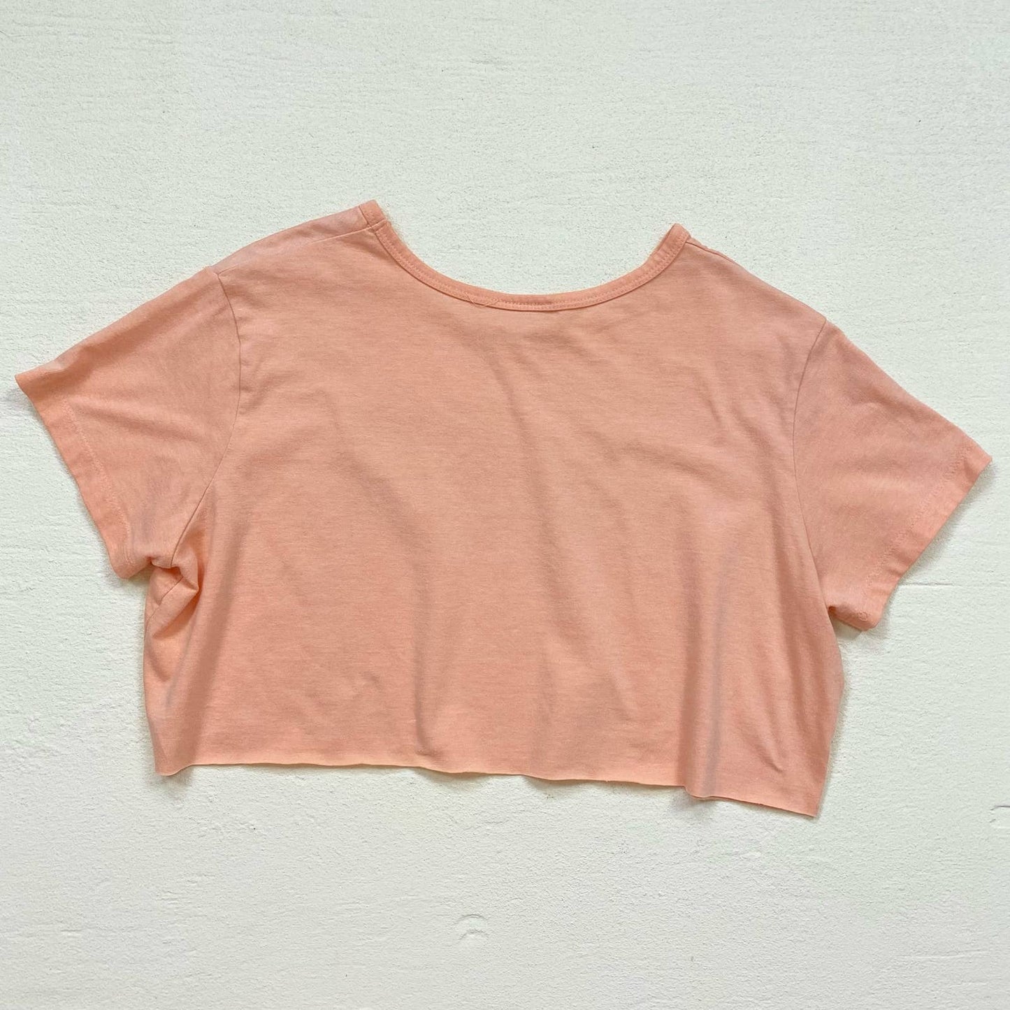 Reworked White Stag Floral Graphic Crop Tee, Size Large