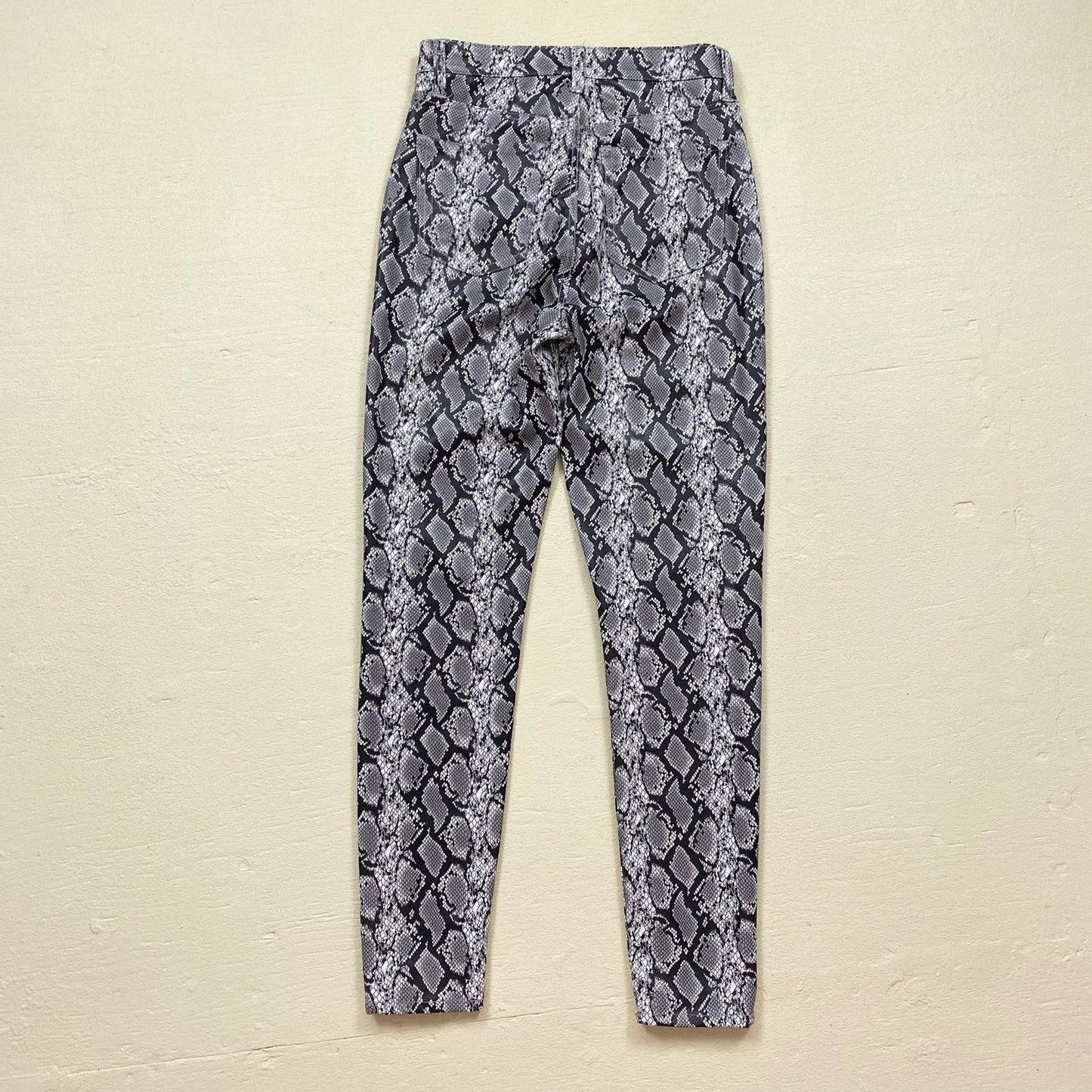 Preowned Kendall + Kylie The Skyscraper Faux Leather Snakeskin Pants, Size 28