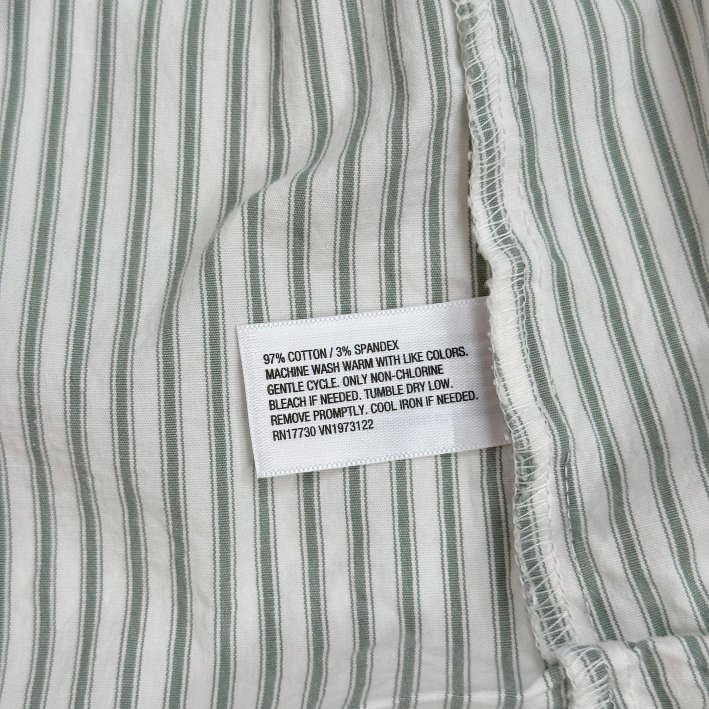 Secondhand Wild Fable Green White Stripe Halter Fit & Flare Mini Dress, Size Medium