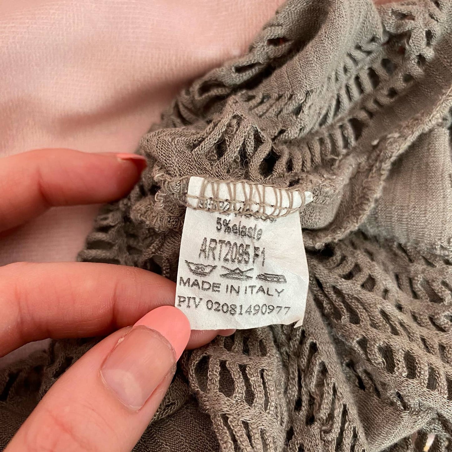 Secondhand Cut Out Knit High Low Tank Top, One Size