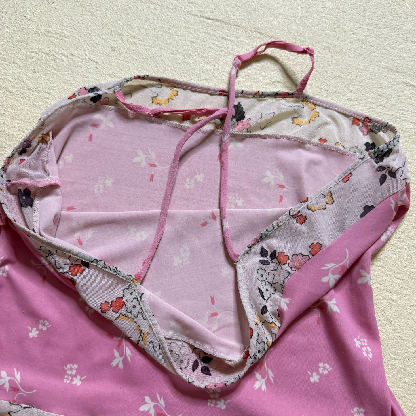 Y2K Gap Floral Pink Cami Tank Top, Size Medium