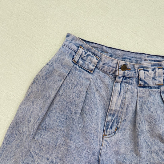 Vintage Palmetto's Acid Wash High Rise Denim Shorts, Size 24"