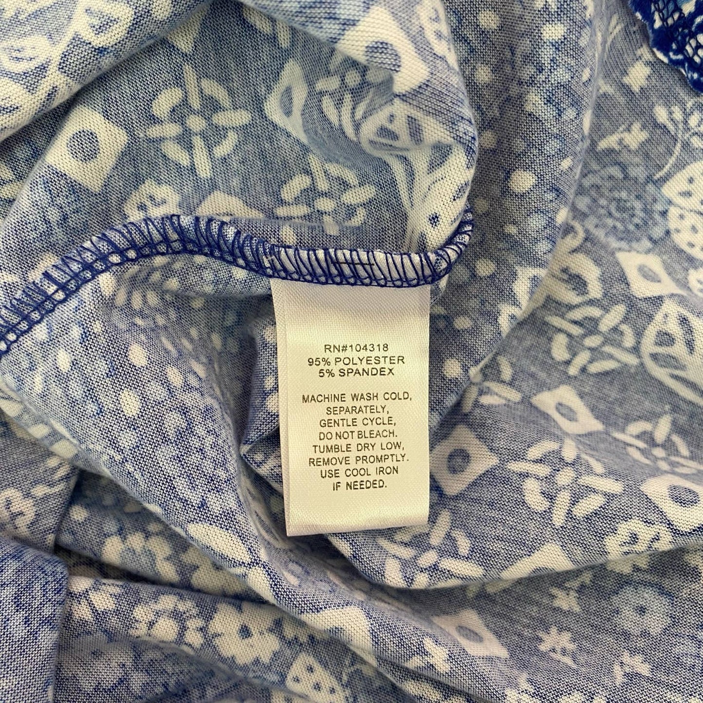 Secondhand Harlow & Rose Blue Floral Twist Front Dress, Size Medium