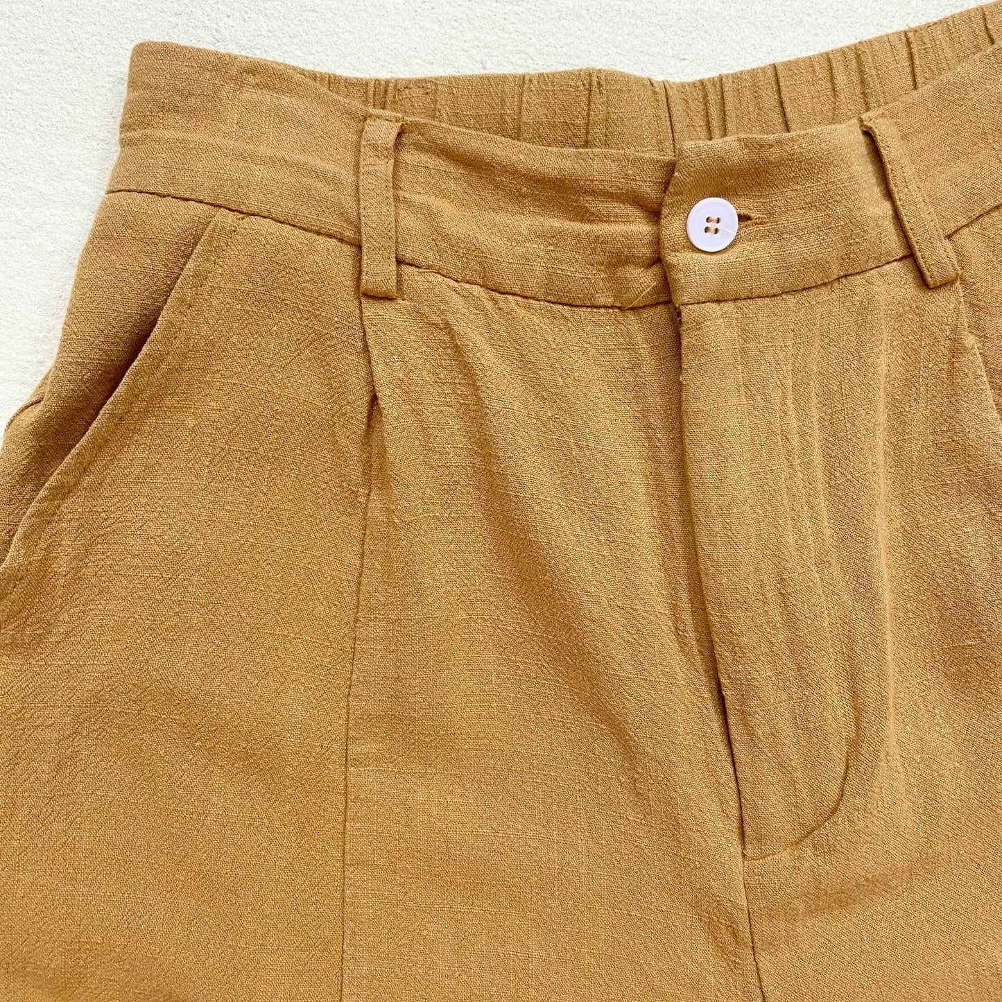 Secondhand Walter Baker Mustard Yellow High Waisted Shorts, Size Medium