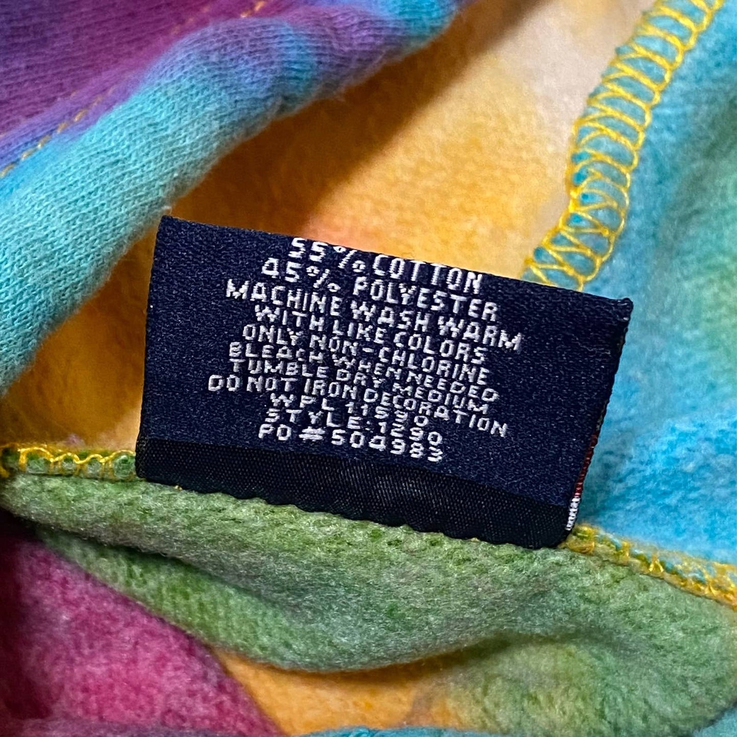 Upcycled Y2K Tie Dye Crop Hoodie & Shorts Set, Size XS