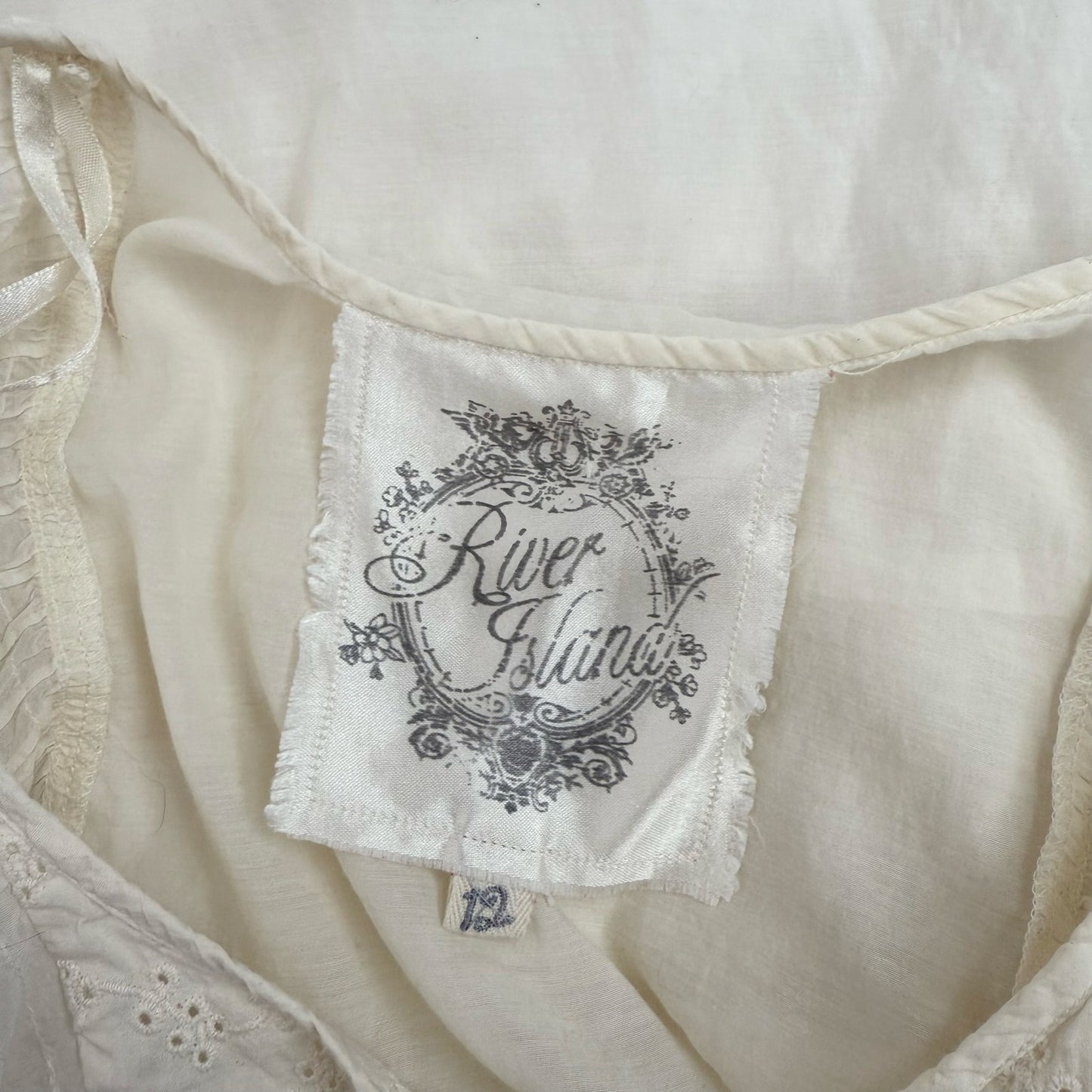Secondhand River Island Puff Sleeve Babydoll Blouse, Size 12
