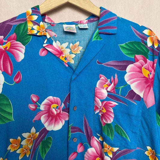 Vintage Mervyn’s Paradise Beach Club Hawaiian Shirt, Size Medium