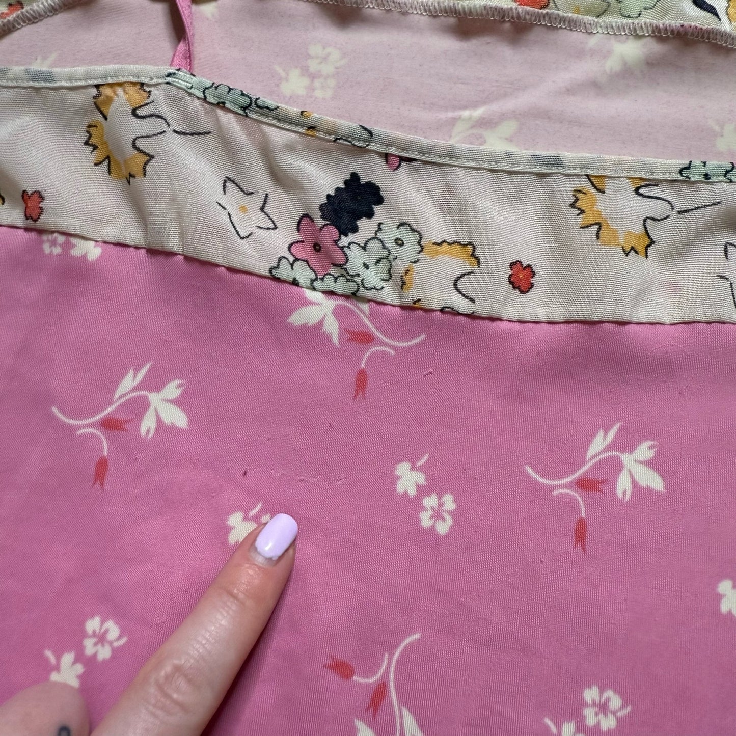 Y2K Gap Floral Pink Cami Tank Top, Size Medium