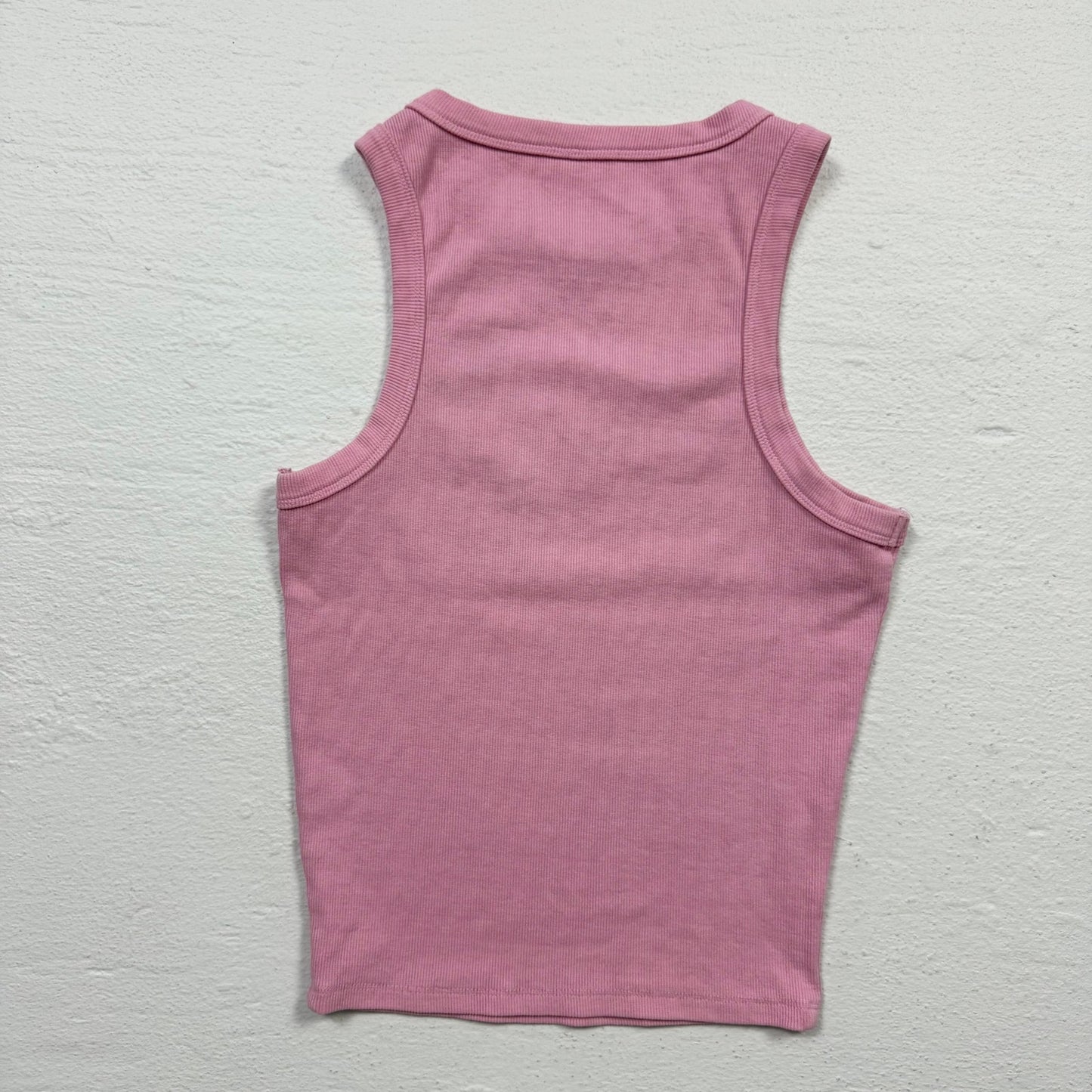 Secondhand Coca-Cola Pink Ribbed Graphic Tank Top, Size Small