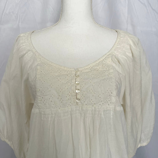 Secondhand River Island Puff Sleeve Babydoll Blouse, Size 12