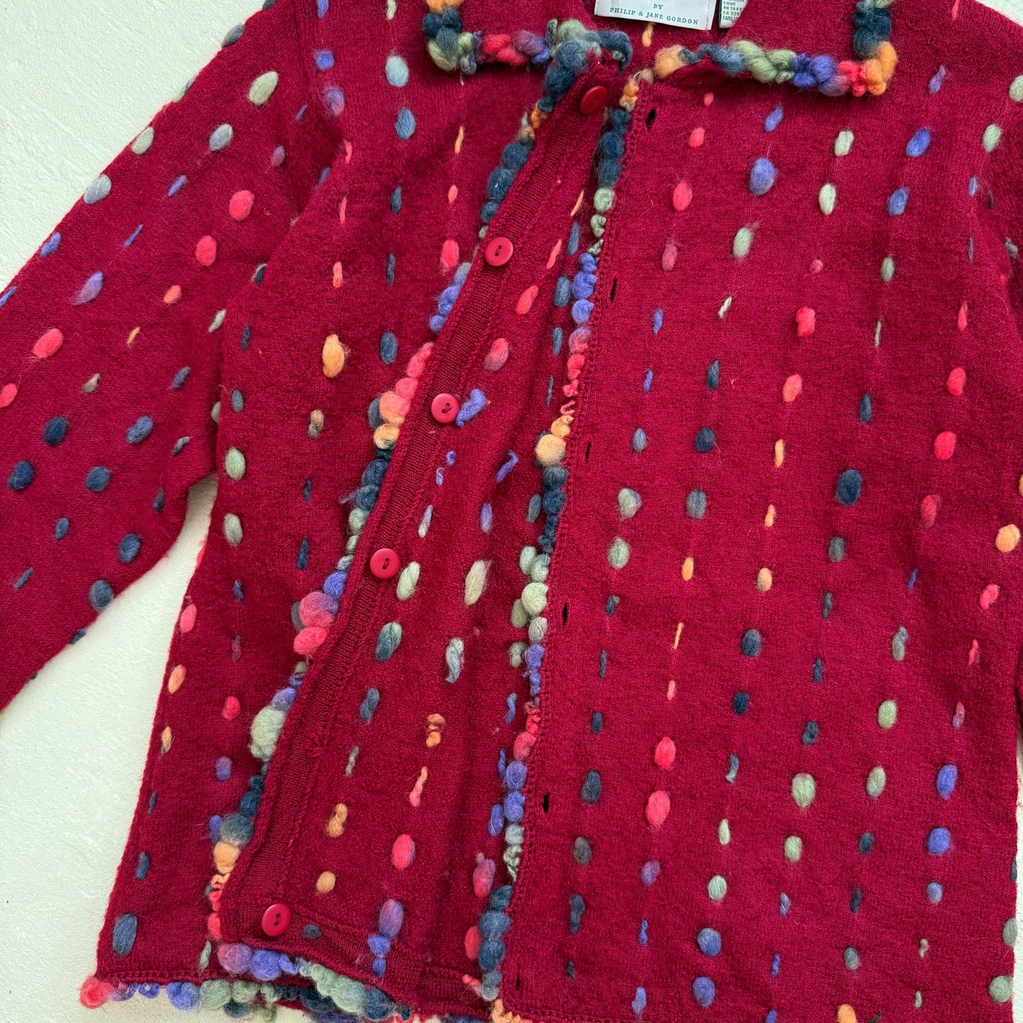 Secondhand Design Options Wool Cardigan Sweater, Size Medium