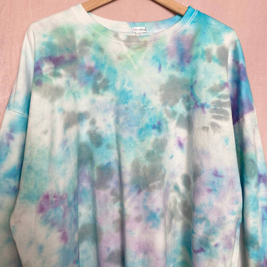 Reworked Tie Dye Crewneck Sweatshirt, Size XL