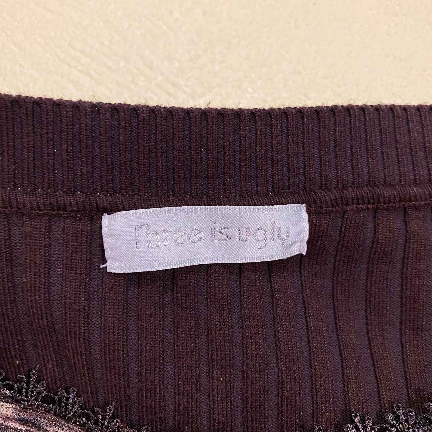 Vintage Ribbed Cardigan Leopard Print Mesh Top, Size Small