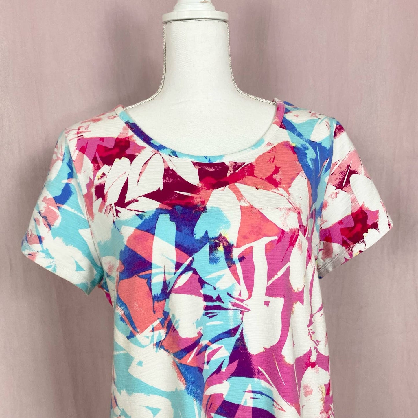 Secondhand T by Talbots Cross Back Cozy Crush Dress Brushed Floral, XLP