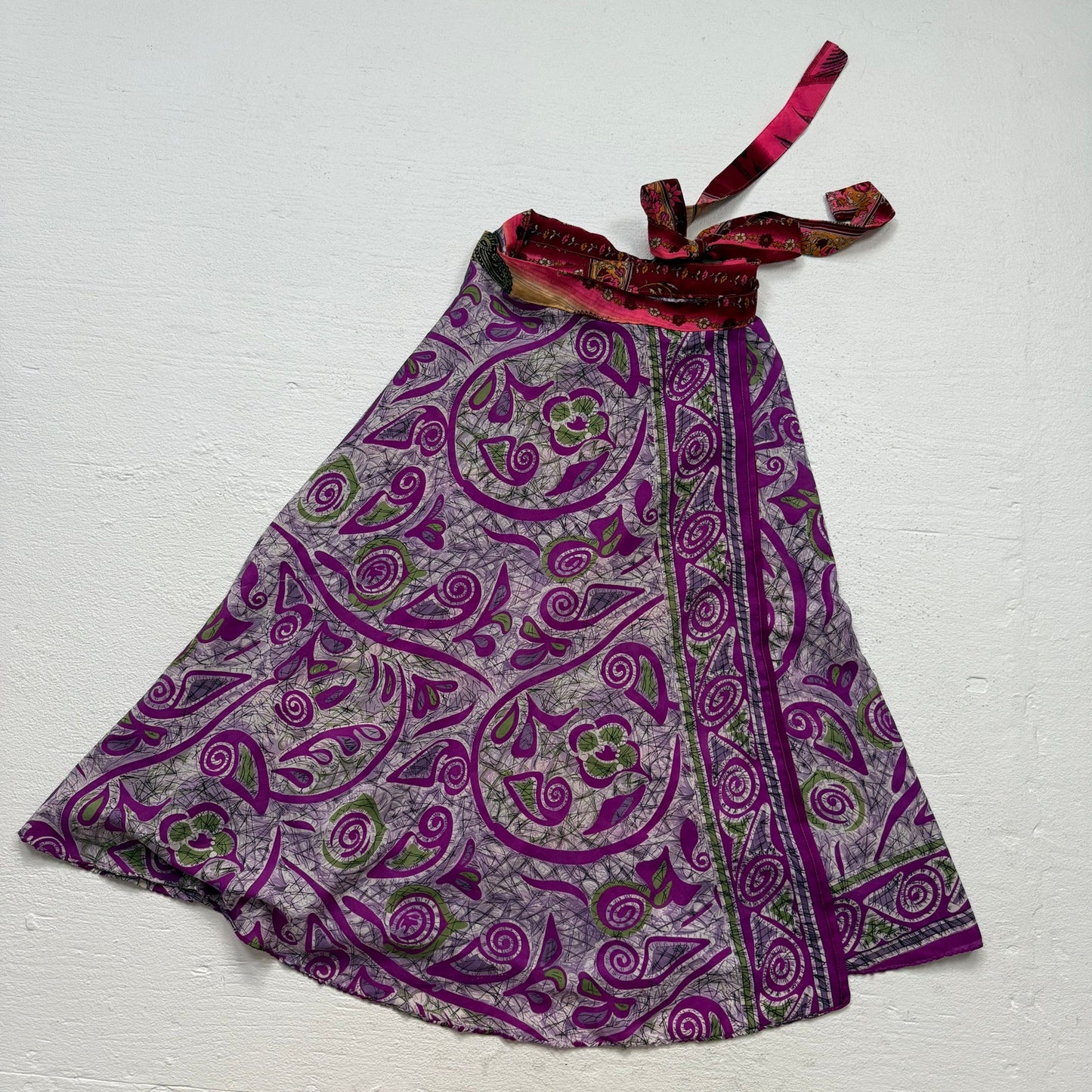 Secondhand Yarin Silk Boho Wrap Skirt, Size Small-XL