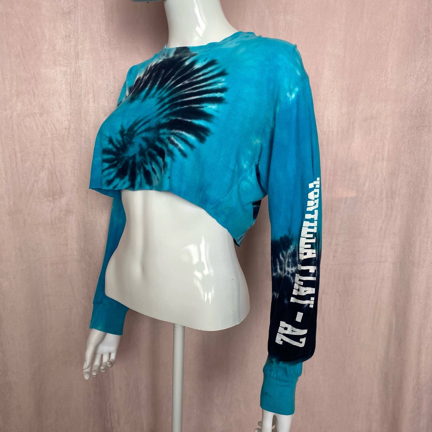 Reworked Tortilla Flat AZ Tie Dye Crop Long Sleeve, Size Medium