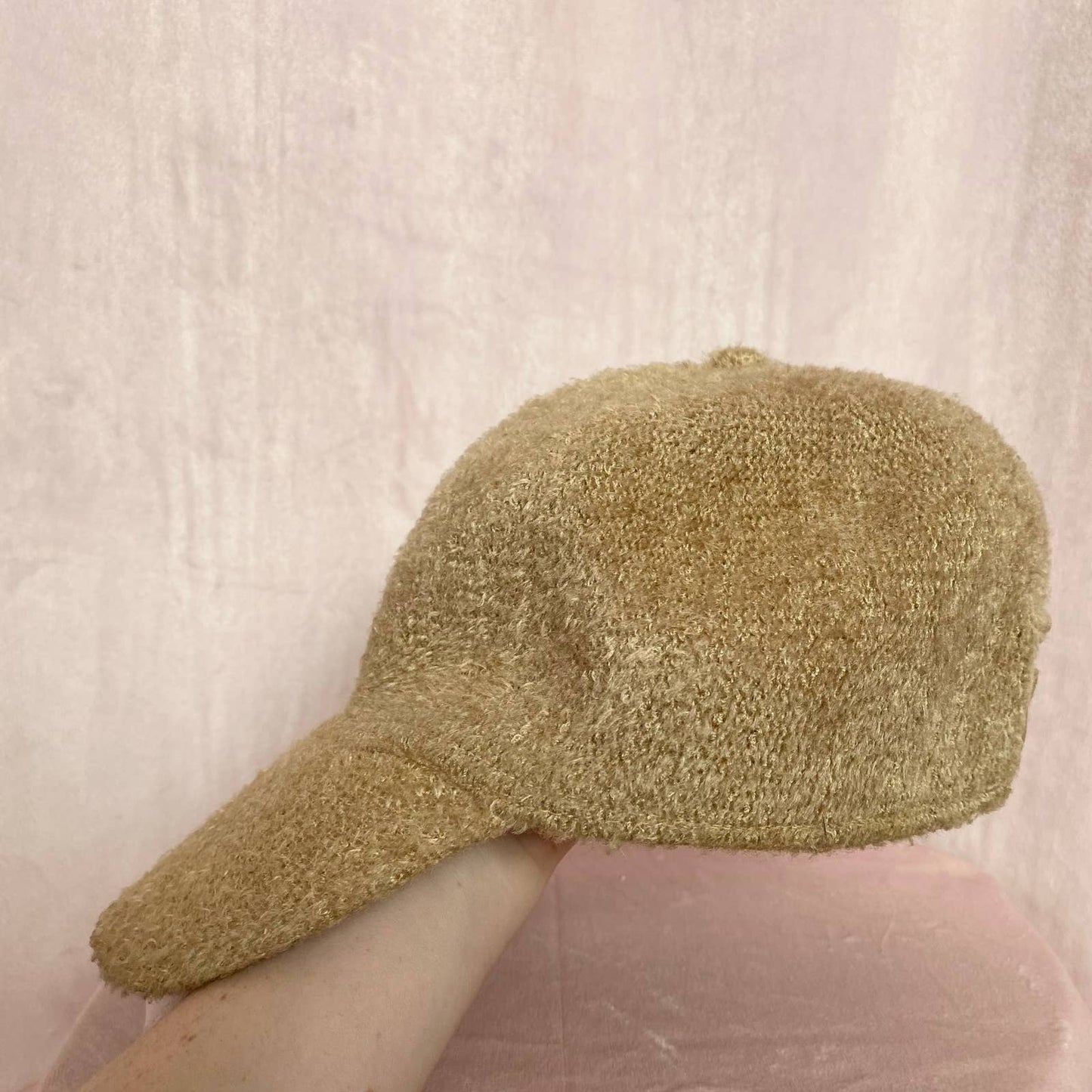 Secondhand Tan Sherpa Fuzzy Baseball Cap Hat