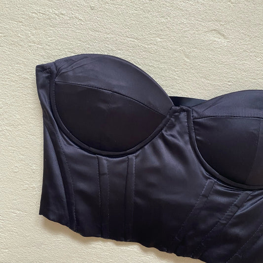 Secondhand Princess Polly Endless Love Black Corset, Size 6