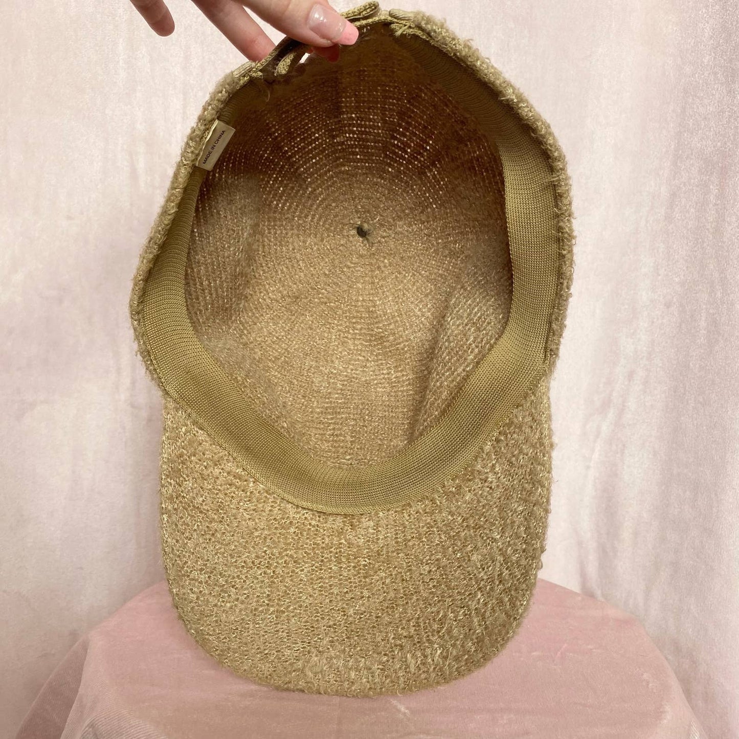 Secondhand Tan Sherpa Fuzzy Baseball Cap Hat