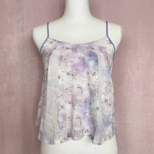 Reworked Flying Tomato Tie Dye Paisley Flowy Crop Tank, Size Small