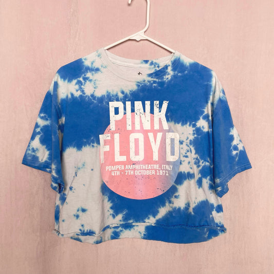 Secondhand Pink Floyd Tie Dye Crop Retro Graphic Band Tee, Size XL
