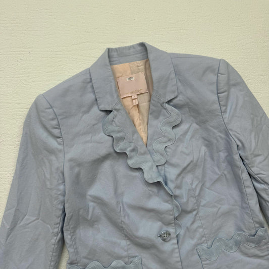 Secondhand Rebecca Taylor Light Blue Scalloped Cotton Blazer, Size 4