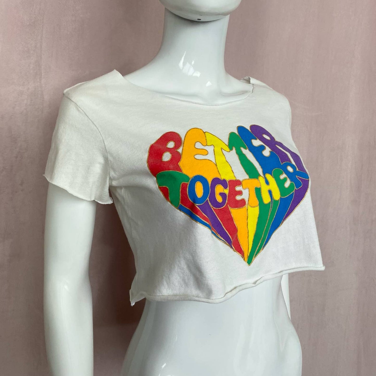 Reworked Old Navy Better Together Crop Tee, Size Small