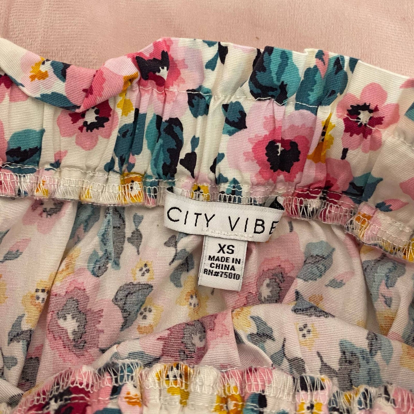 Secondhand City Vibe Floral A-Line Mini Skirt, Size XS