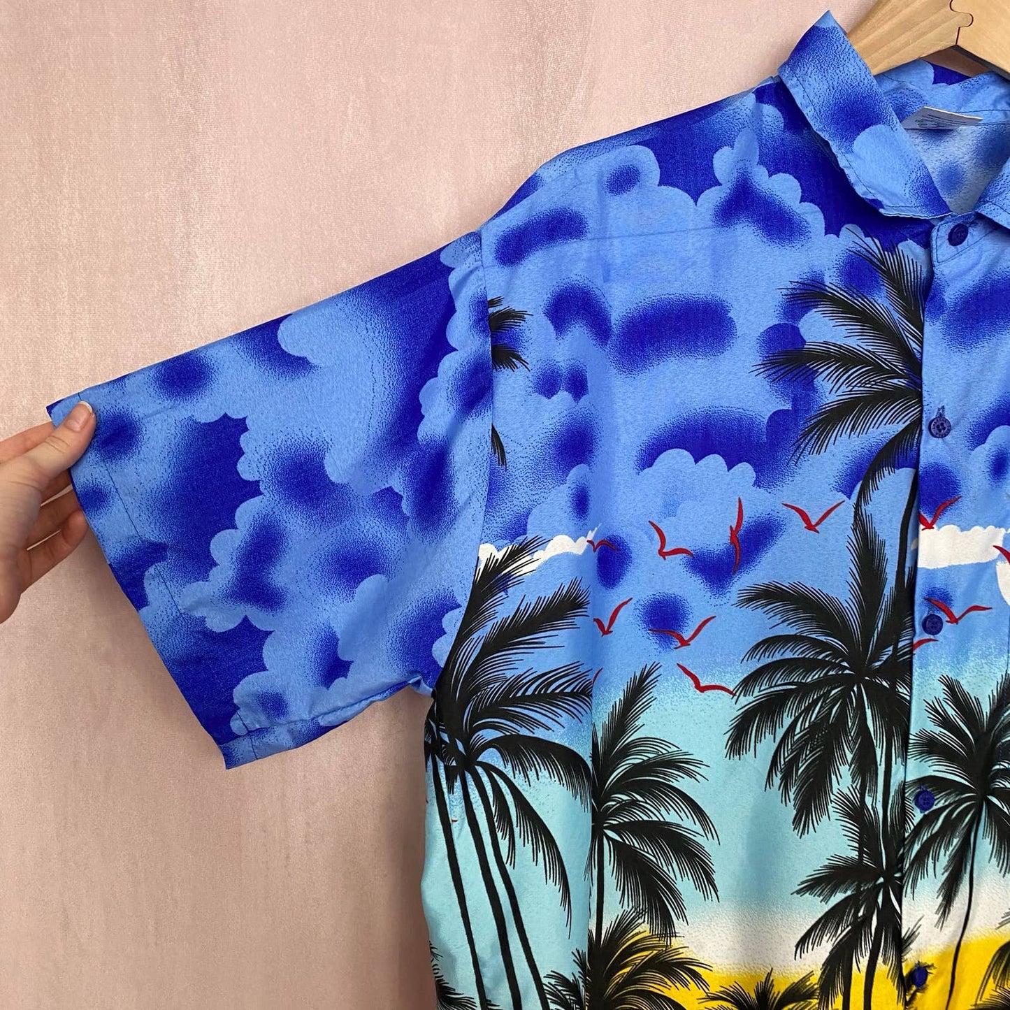 Secondhand Happy Bay Hawaiian Shirt Button Down, Size Large