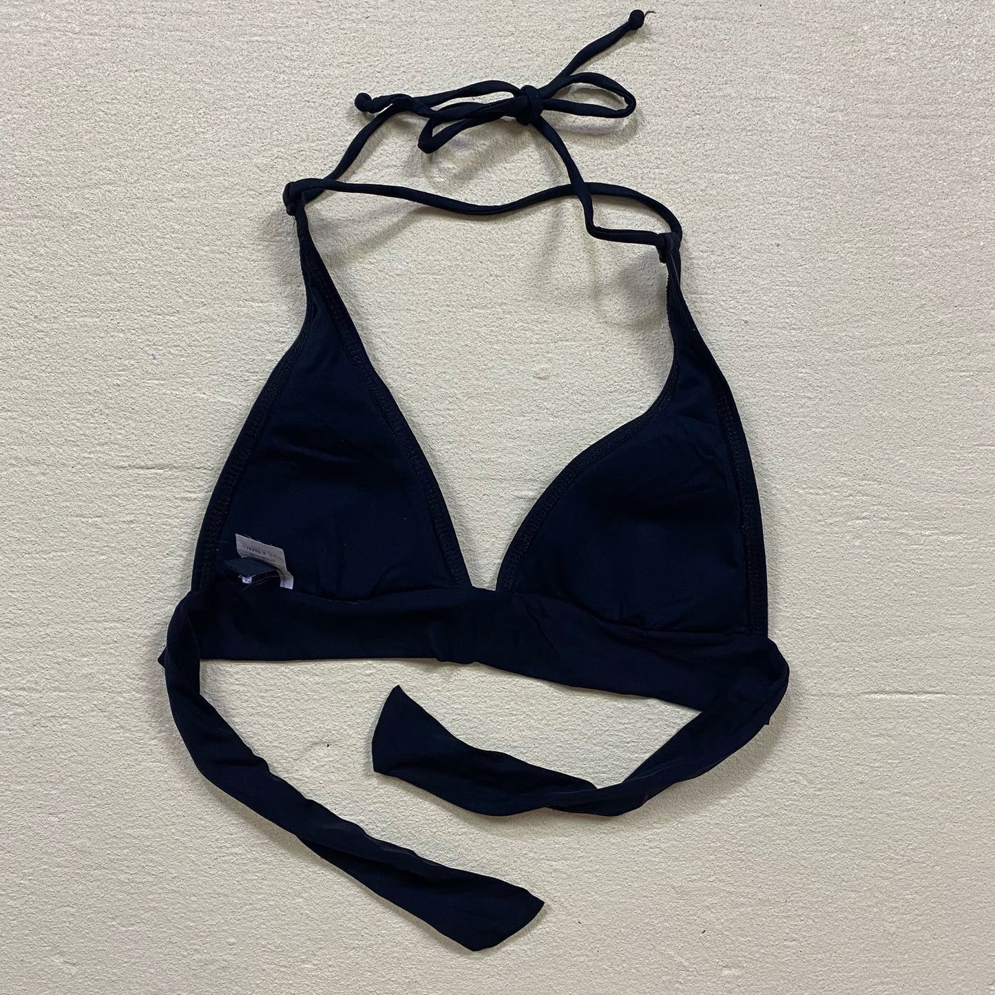 Y2K Guess Rhinestone Black Triangle Bikini Top, Size XS