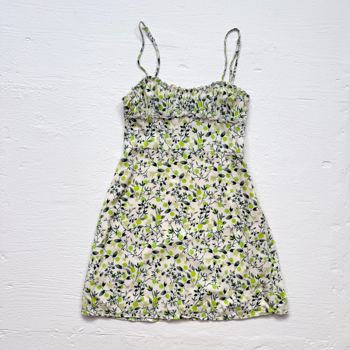 Secondhand Urban Outfitters Lime Print Micro Mini Dress, Size Small