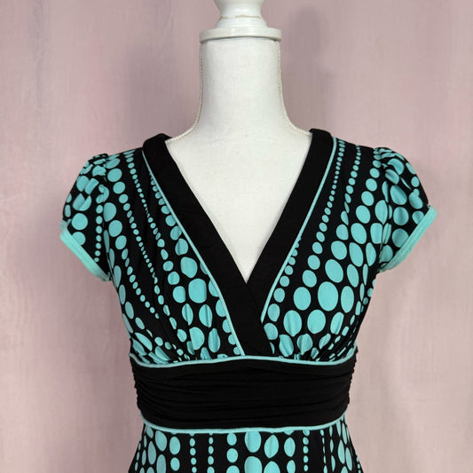 Y2K Rampage Polka Dot Fit & Flare Mini Dress, Size Small