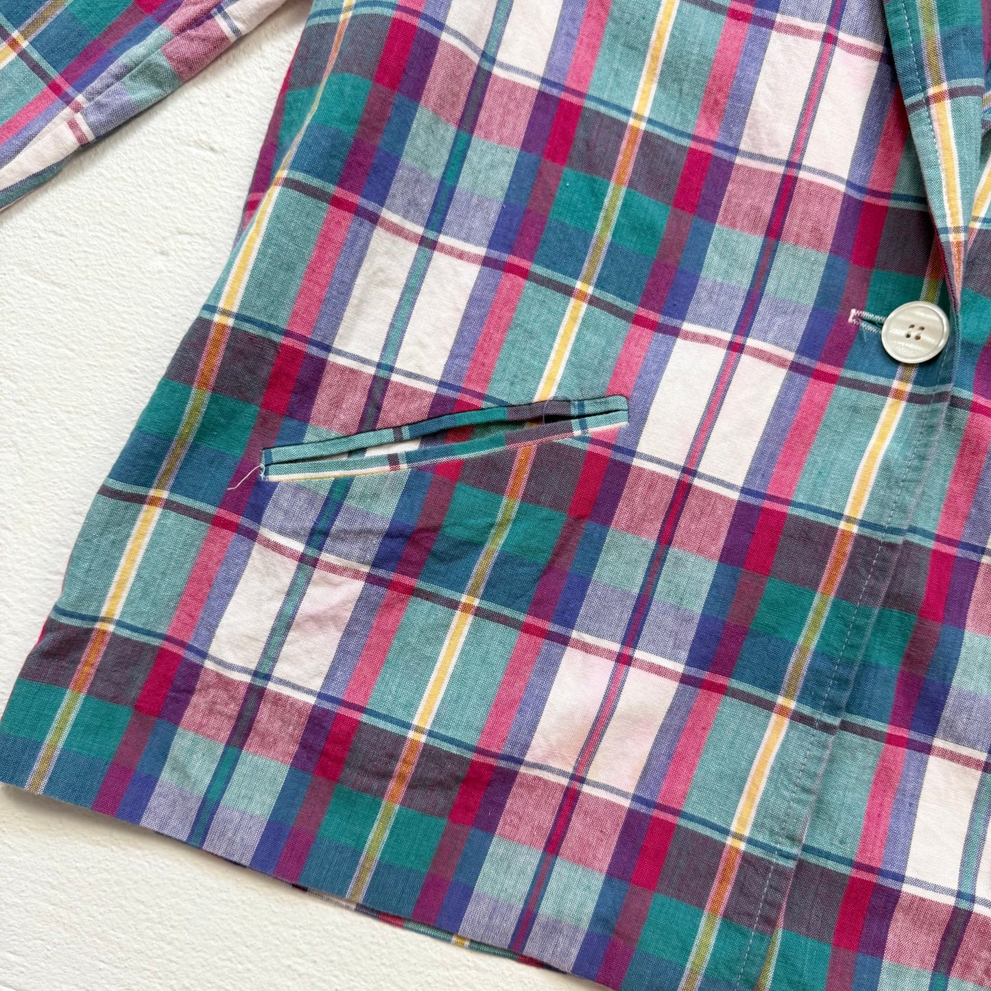 Vintage 80s Country Suburbans Plaid Blazer, Size 16