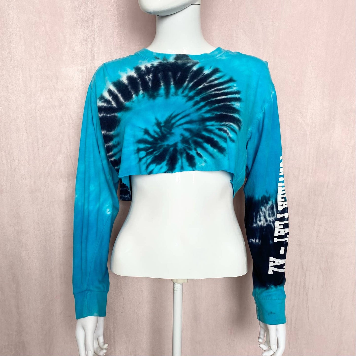 Reworked Tortilla Flat AZ Tie Dye Crop Long Sleeve, Size Medium