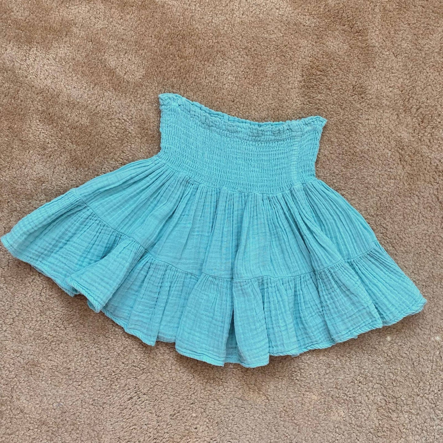 Secondhand Blue Life Tiered Ruffle Gauze Mini Skirt, Size Small