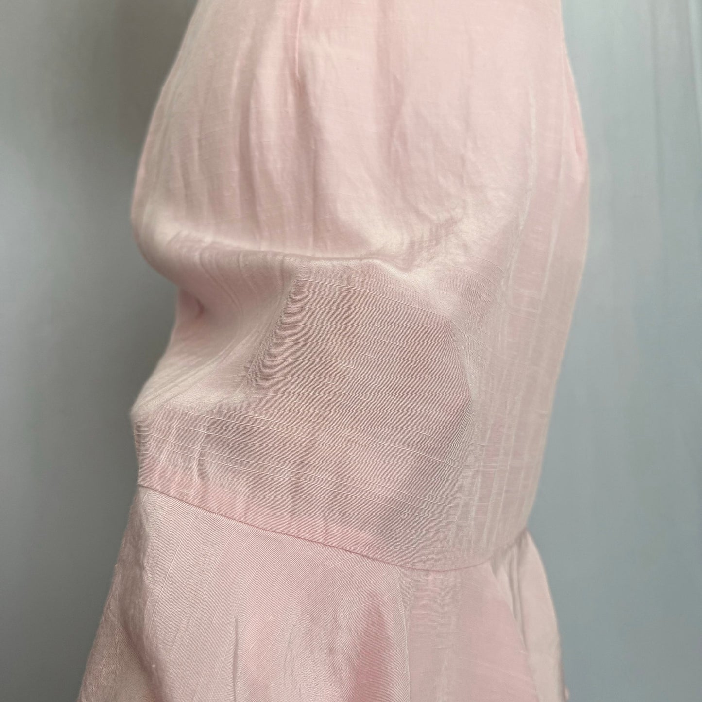 Vintage 80s Jonathan Martin Pink Button Front Dress, Size 9/10