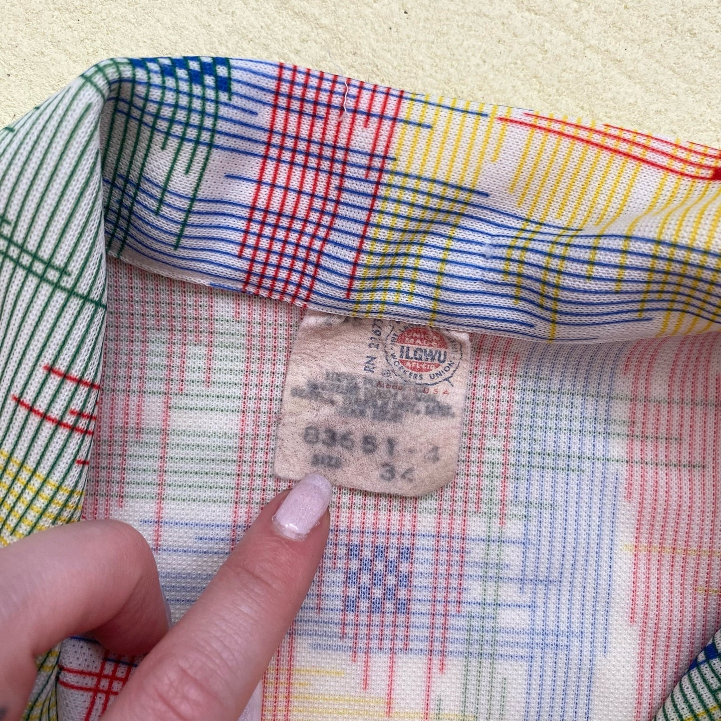 Upcycled Vintage 70s Crop Plaid Button Up Shirt, Size Small