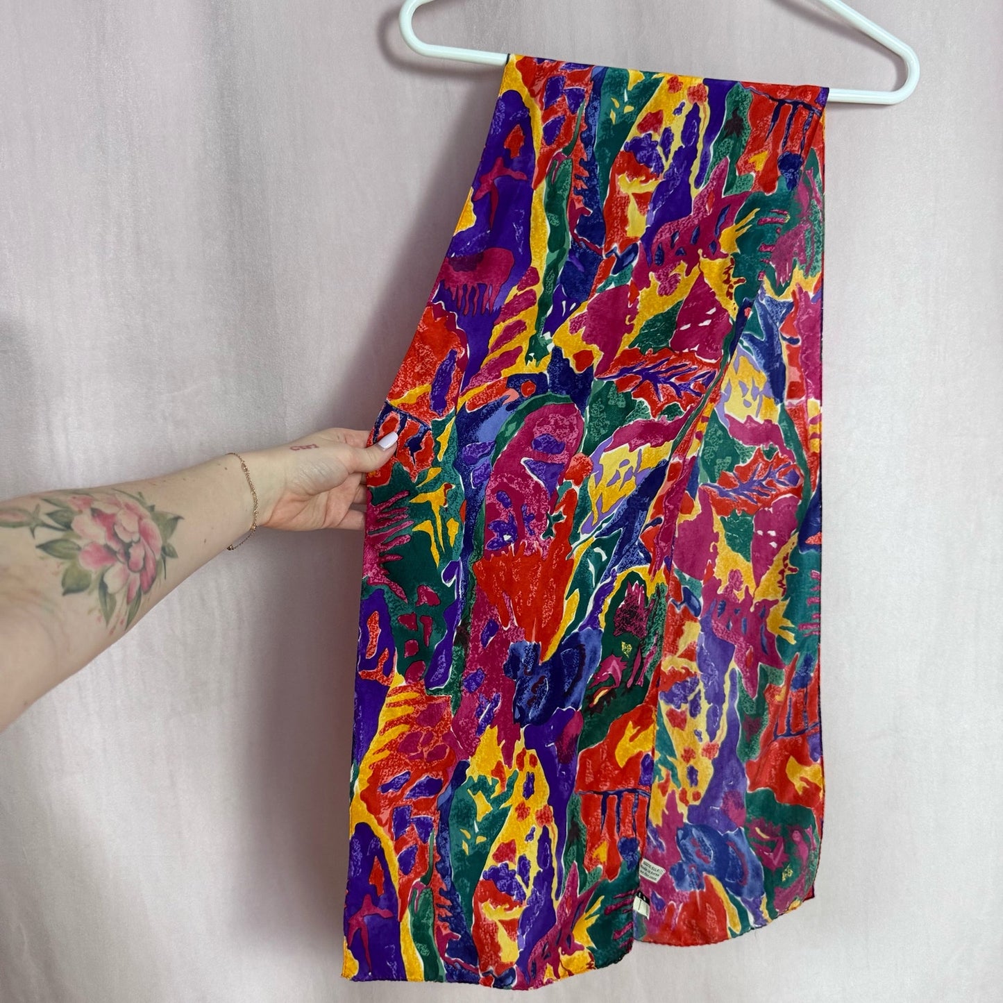 Vintage New York Studio Abstract Silk Scarf
