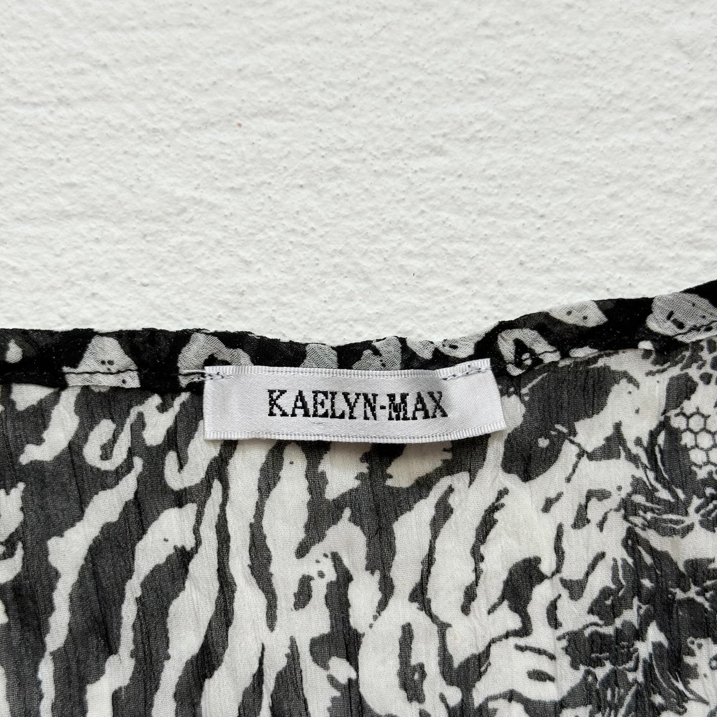 Y2K Kaelyn Max Sheer Beaded Tie Sleeve Blouse, Size Large