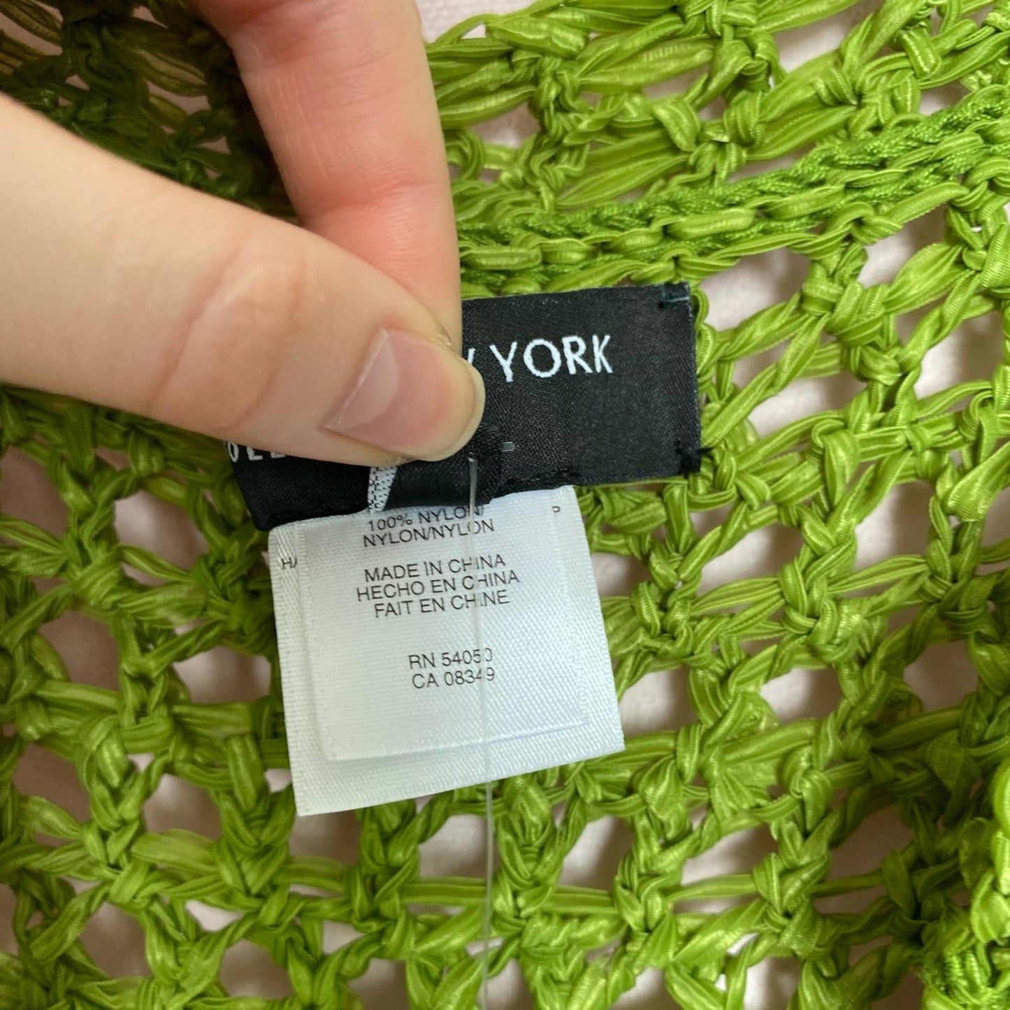 Preowned Jones New York Green Crochet Short Sleeve Sweater, Size Small