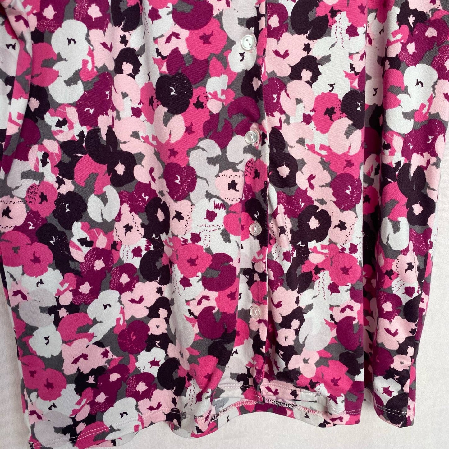 Secondhand Flora by Flora Nikrooz Floral Button Up Shirt, Size Medium
