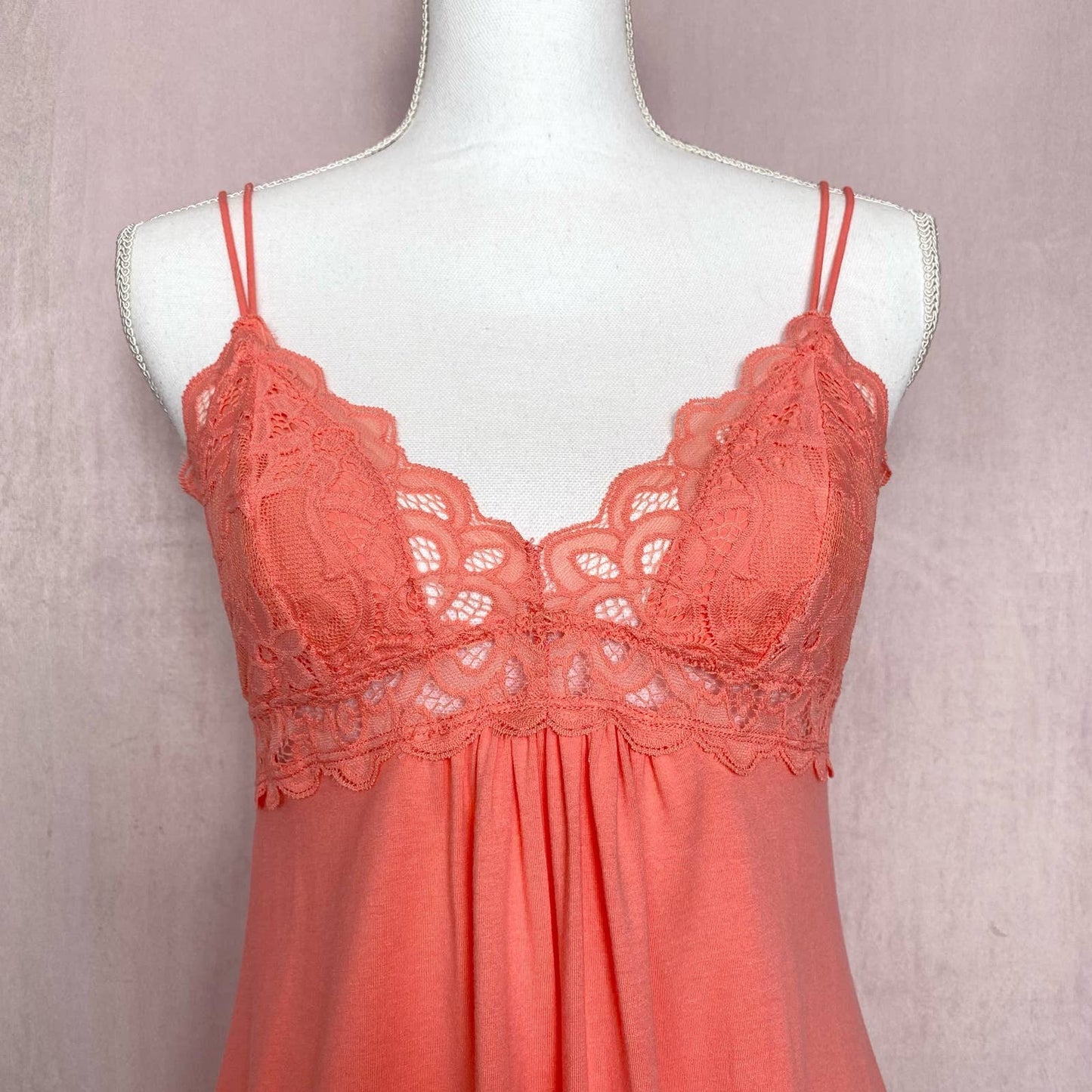 Secondhand In Bloom by Jonquil Lace Chemise Mini Dress, Size S/M