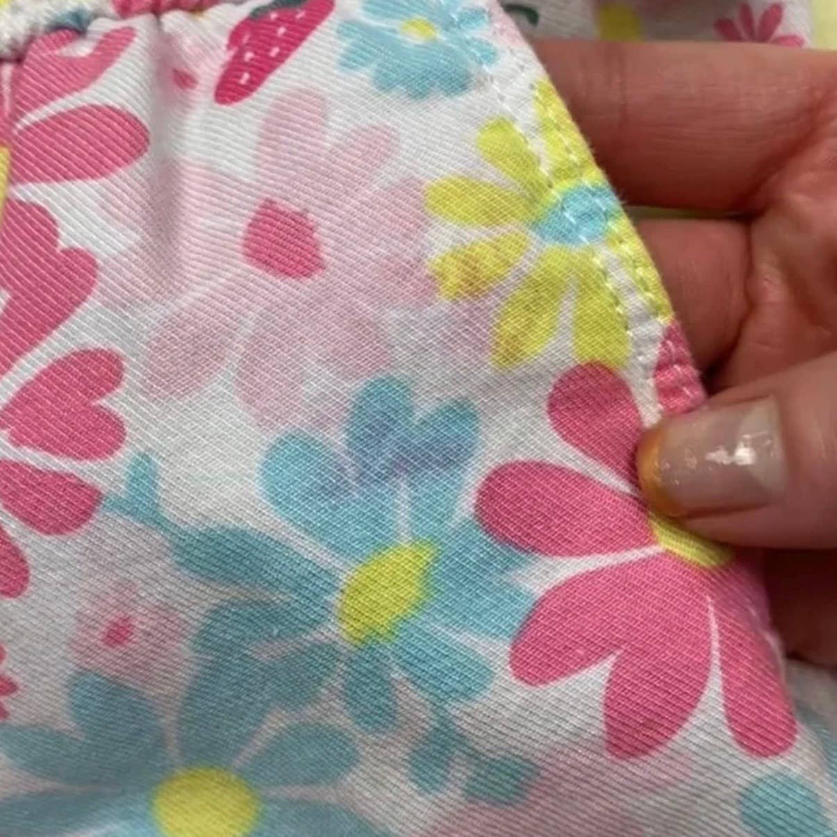 Y2K Strawberry Floral Shorts, Size XS