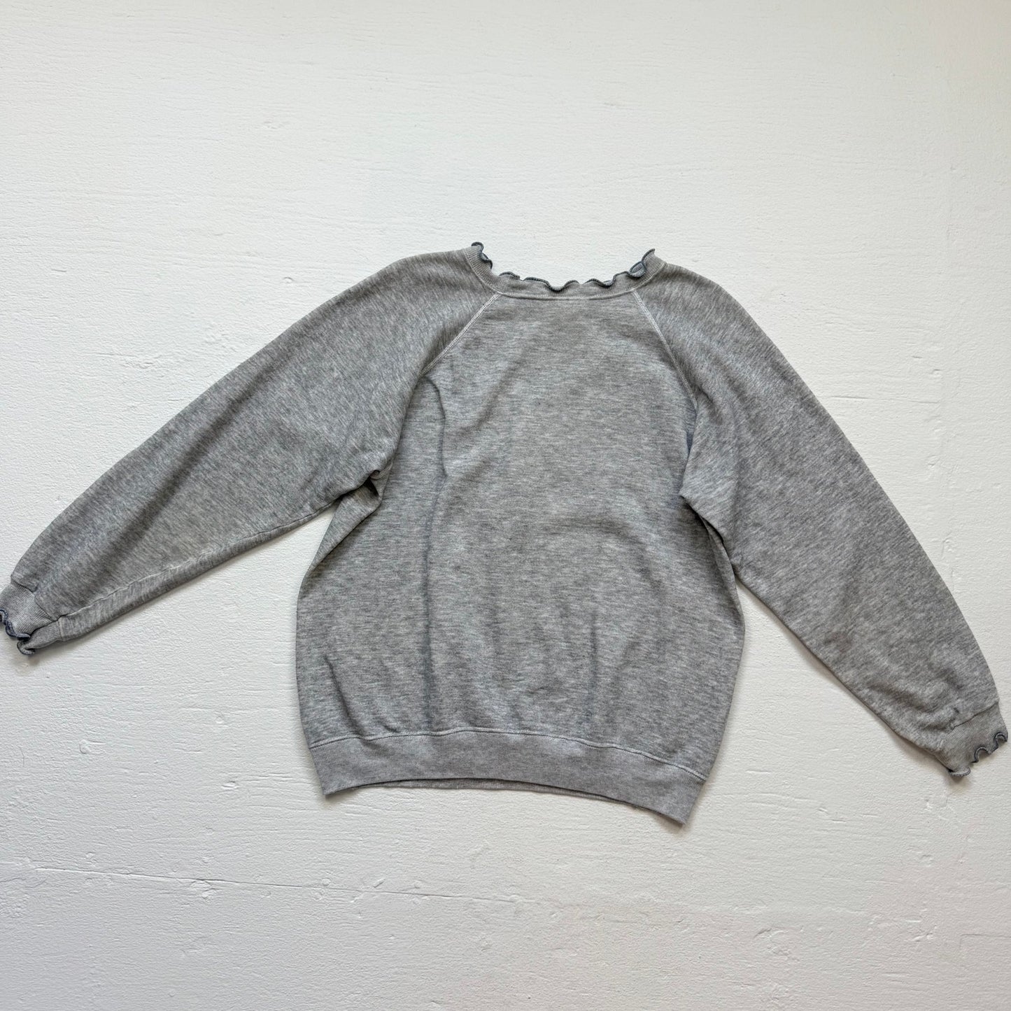Vintage 80s Hanes Grandma Hearts Gray Crewneck Sweatshirt, Size Large